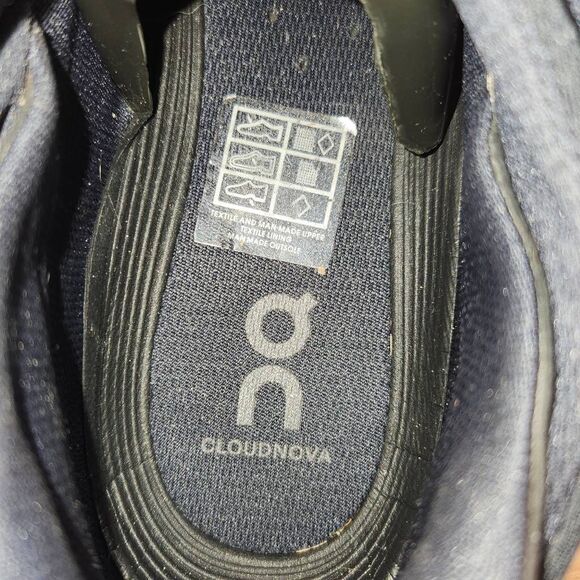 On Cloudnova Women's Sneakers All Black Size 10 - Picture 10 of 11